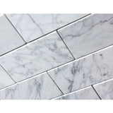 White Carrara Marble 6x12 Polished Tile - TILE AND MOSAIC DEPOT