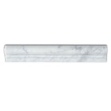 White Carrara Marble 2x12 Honed 1 Step Chairrail - TILE AND MOSAIC DEPOT