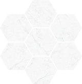 Vallelunga Carrara Hexagon Polished Porcelain Mosaic Tile - TILE & MOSAIC DEPOT