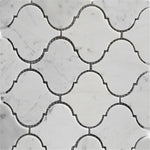 White Carrara Marble Lantern Honed Mosaic Tile - TILE AND MOSAIC DEPOT