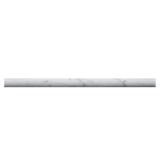 White Carrara Marble 3/4x12 Honed Pencil Liner - TILE AND MOSAIC DEPOT