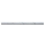 White Carrara Marble 3/4x12 Polished Pencil Liner - TILE AND MOSAIC DEPOT