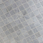 White Carrara Marble 2x2 Polished Mosaic Tile - TILE AND MOSAIC DEPOT