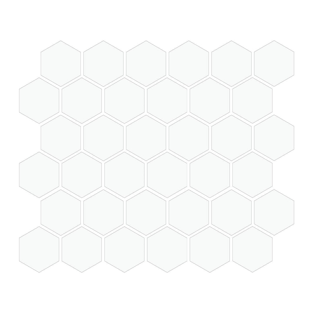 White 2″ Hexagon Matte