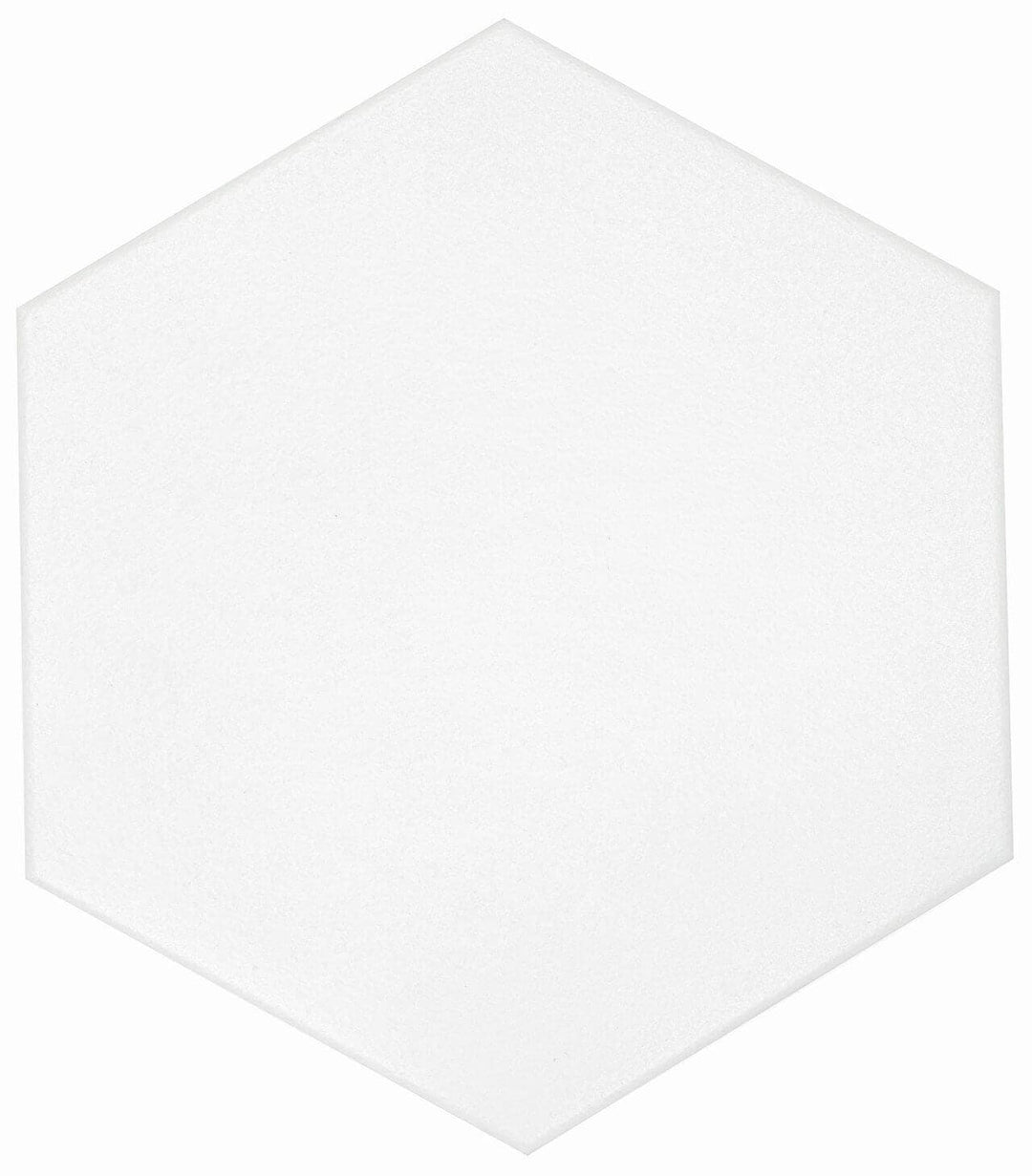 CASABLANCA SOLID WHITE 8X9 HEXAGON.
