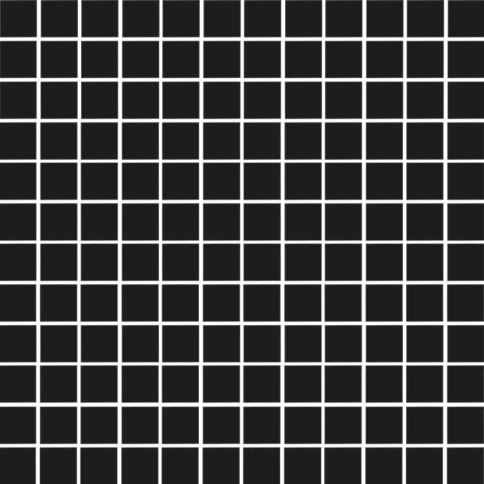 CC MOSAICS BLACK 1X1 SQUARES 12X12 MOSAIC.