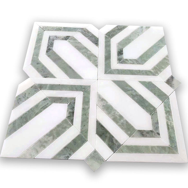 CELBRIDGE Mint Green, Paper Onyx Mix Mosaic Tile - TILE & MOSAIC DEPOT
