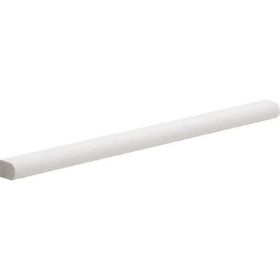 White Pearl Limestone 1/2x12 Honed Pencil Liner - TILE & MOSAIC DEPOT