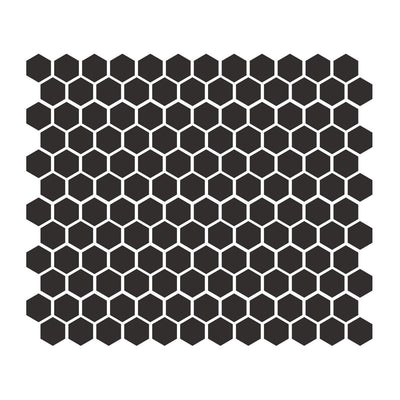 Charcoal 1″ Hexagon Glossy