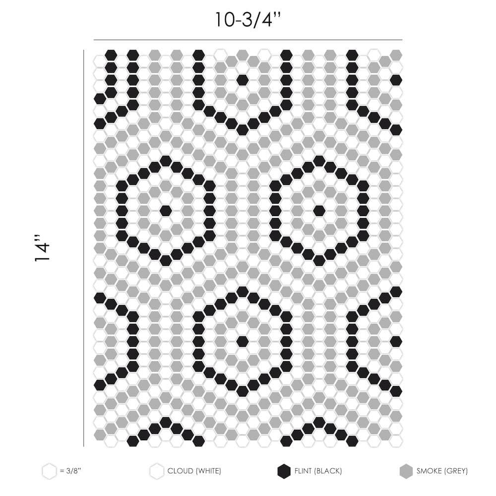 Classic Belfort Geometro Glass Mosaic Collection.