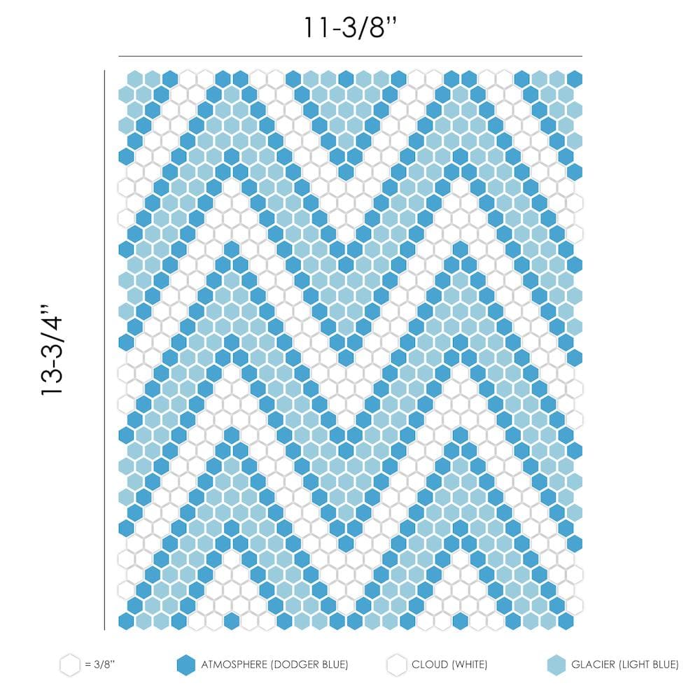 Costal Amiens Geometro Glass Mosaic Collection.
