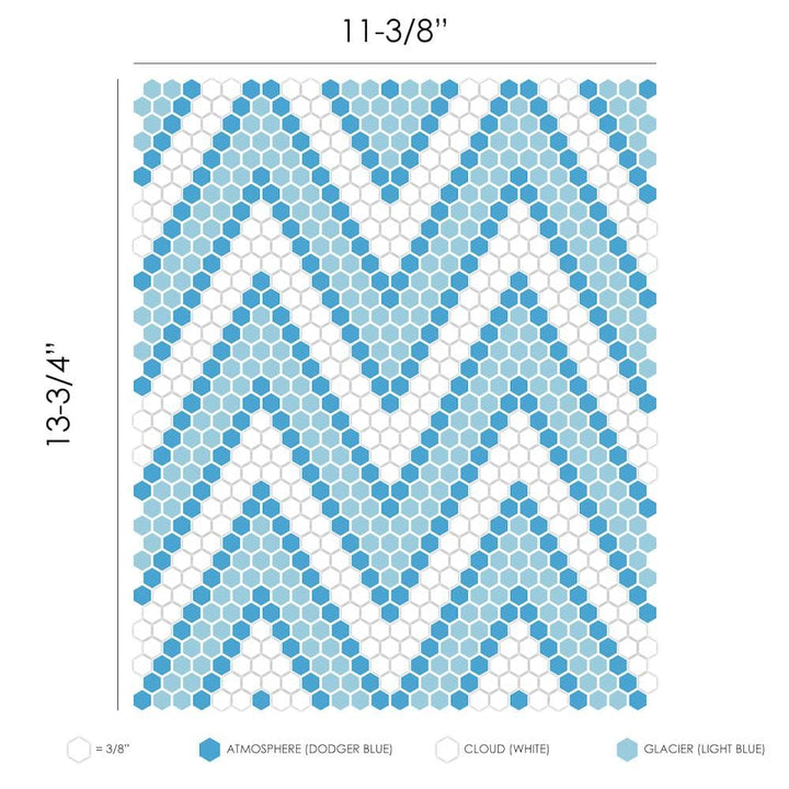 Costal Amiens Geometro Glass Mosaic Collection.