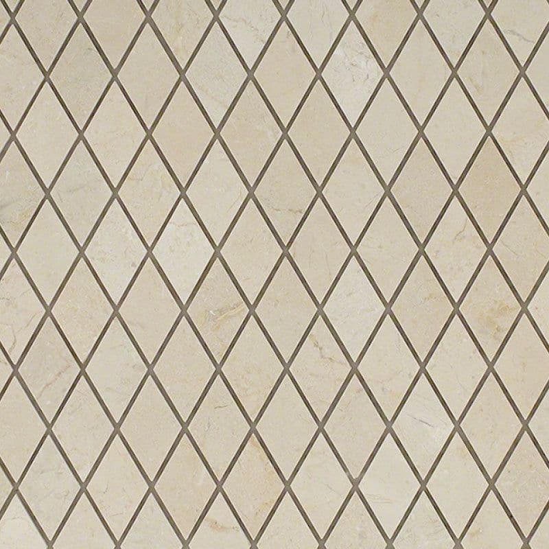 Crema Marfil Marble 1x2 Diamond Polished Mosaic Tile - TILE AND MOSAIC DEPOT