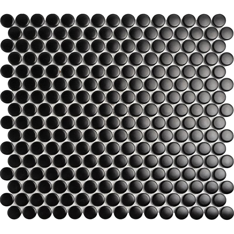 DARKSTAR MATTE PENNY ROUND MOSAIC TILE - TILE & MOSAIC DEPOT