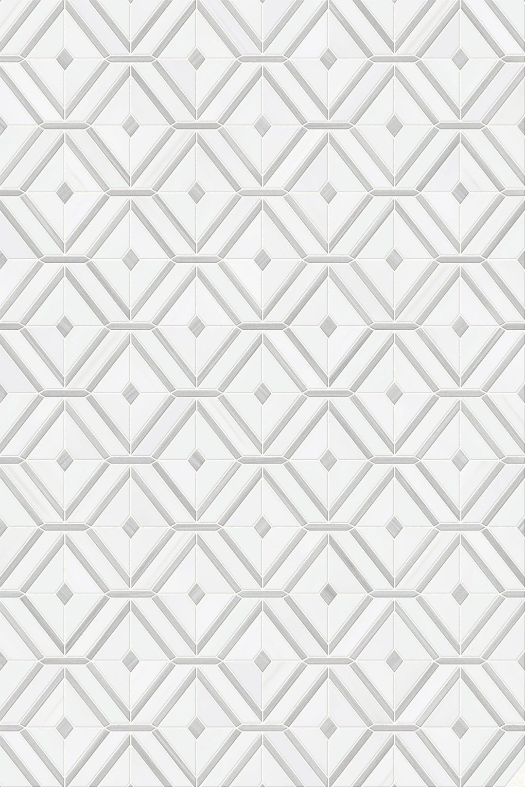 Dolomite White Ice Grey Marble Polished Mosaic Tile - TILE & MOSAIC DEPOT