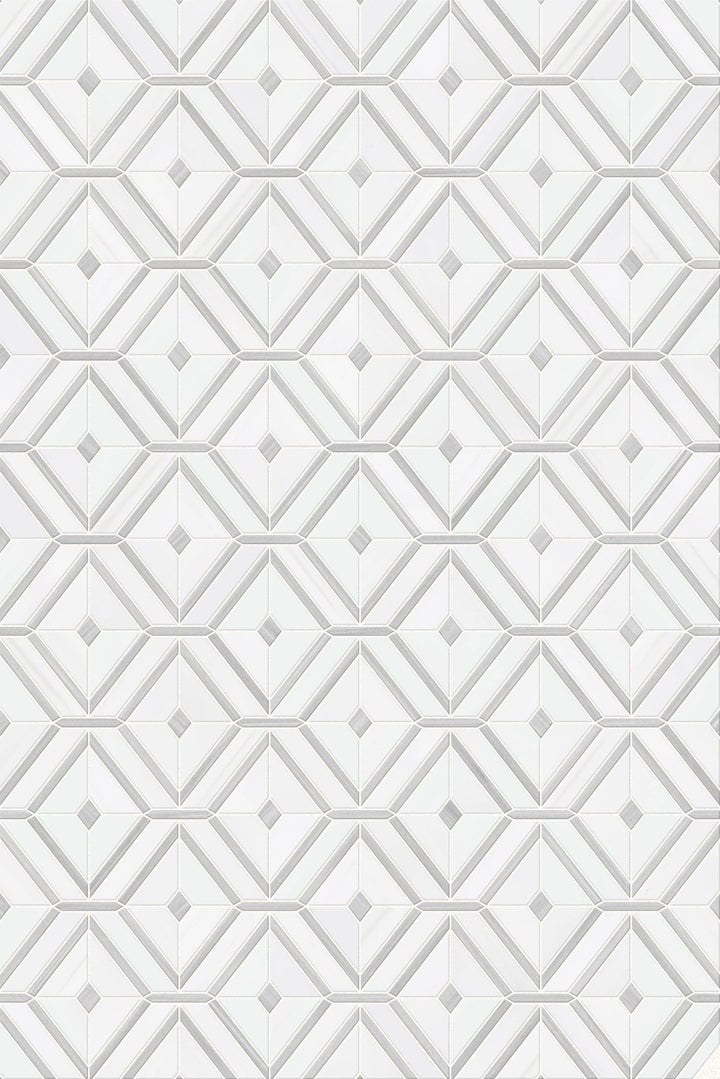 Dolomite White Ice Grey Marble Polished Mosaic Tile - TILE & MOSAIC DEPOT
