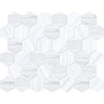 Dolomite Pearl Marble 2x2 Hexagon Polished Mosaic Tile - TILE AND MOSAIC DEPOT