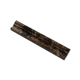 Emperador Dark Spanish Marble 2x12 1 Step Chairrail Polished - TILE AND MOSAIC DEPOT