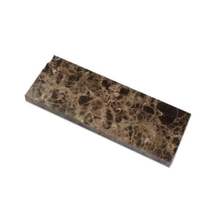 Emperador Dark Marble 4 3/4x12 Polished Baseboard Molding - TILE & MOSAIC DEPOT