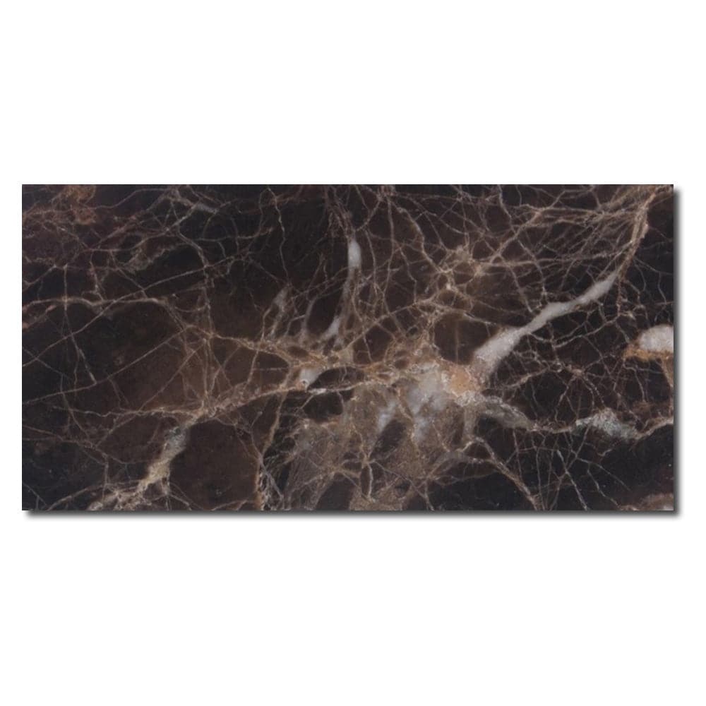 Emperador Dark Spanish Marble 3x6 Polished Tile - TILE AND MOSAIC DEPOT