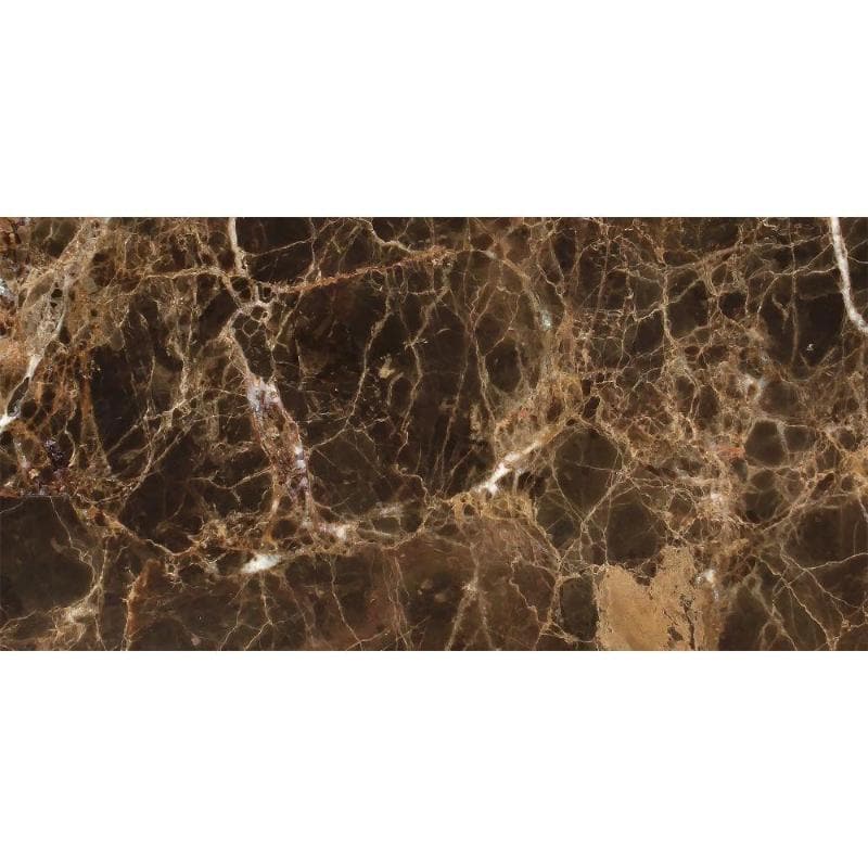 Emperador Dark Spanish Marble 6x12 Polished Tile - TILE AND MOSAIC DEPOT