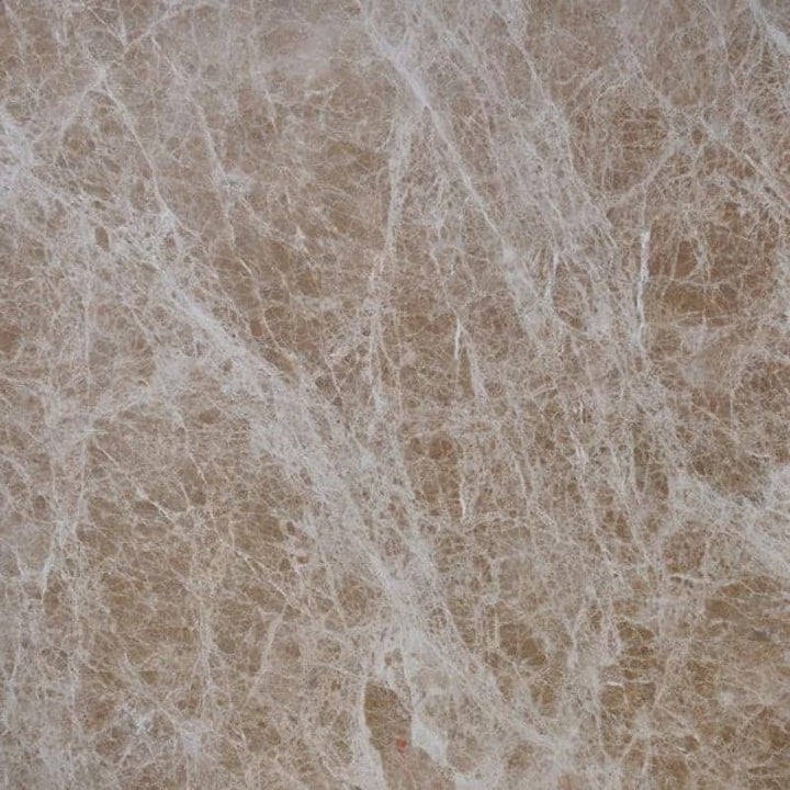 Natural Emperador Light marble 12x12 polished tile showcasing elegant stone surface for flooring or walls.