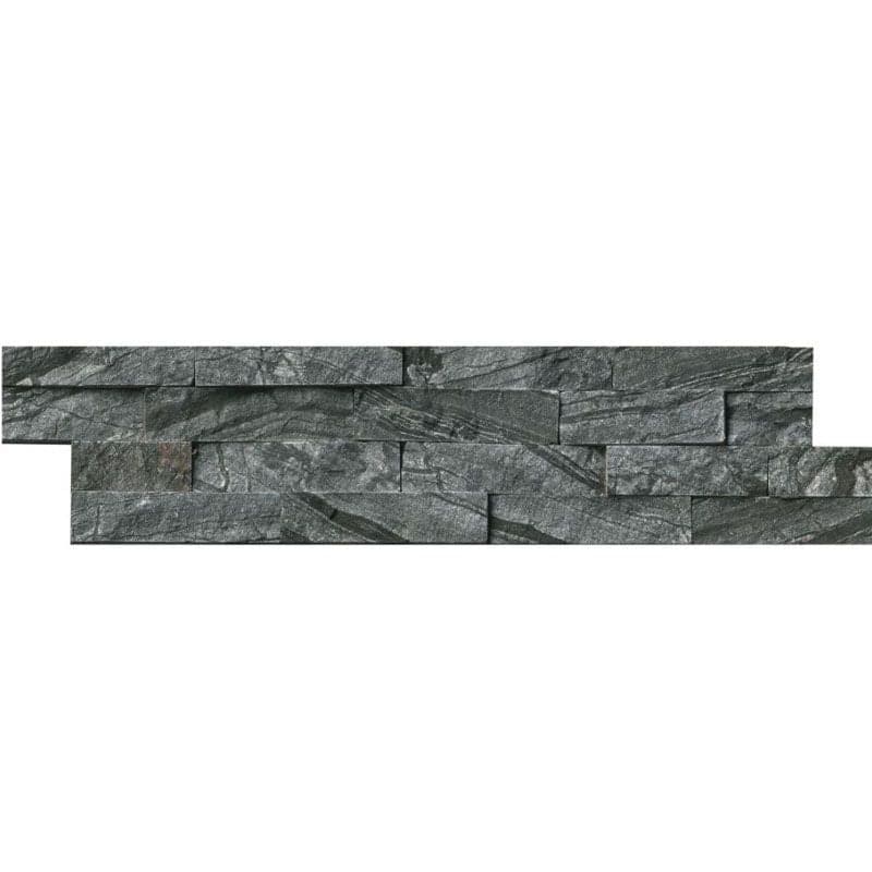 Glacial Black 6x24 Stacked Stone Ledger Panel - TILE & MOSAIC DEPOT