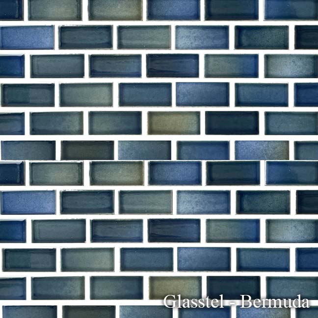 Glasstel Bermuda 1 x 2 Pool Tile Series - TILE & MOSAIC DEPOT