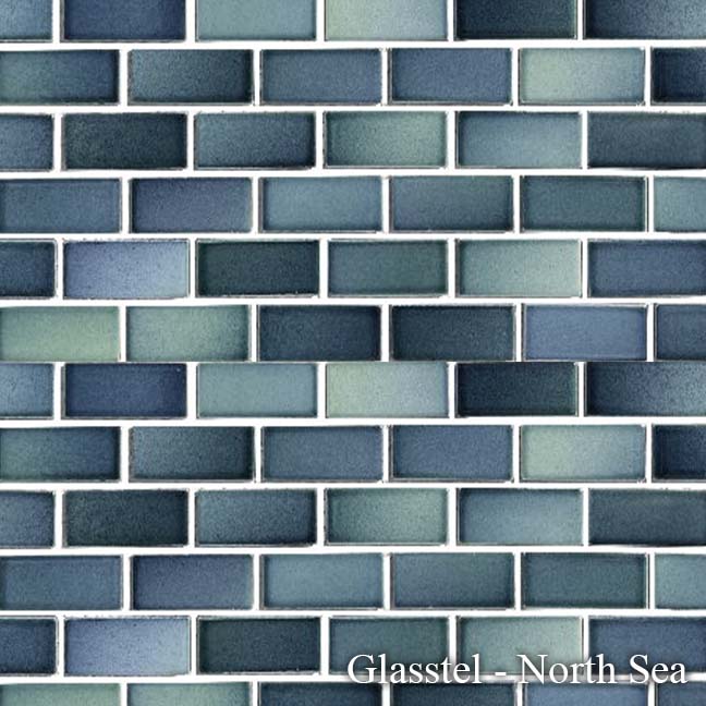 Glasstel North Sea 1 x 2 Pool Tile Series - TILE & MOSAIC DEPOT