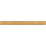 Gold Travertine 1x12 Rope Liner - TILE AND MOSAIC DEPOT