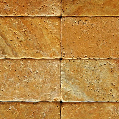 Gold Travertine 3x6 Tumbled Tile - TILE & MOSAIC DEPOT