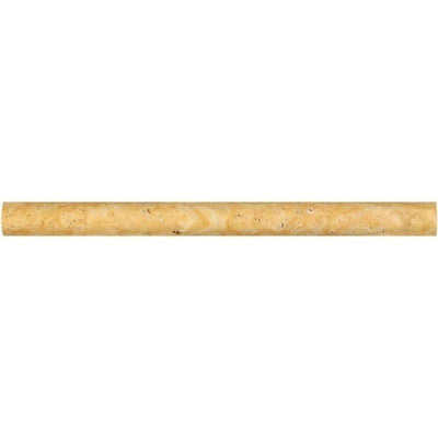 Gold Travertine 3/4x12 Pencil Liner - TILE AND MOSAIC DEPOT