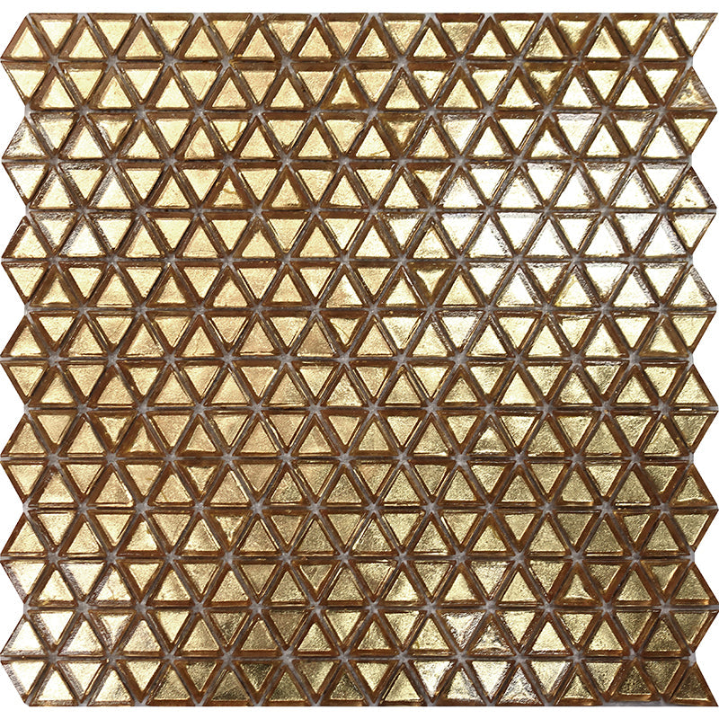 GOLD TRIANGLE Glass Mosaic Tile - TILE & MOSAIC DEPOT