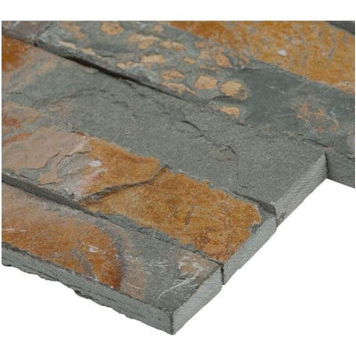 Gold Rush Slate 6x24 Stacked Stone Ledger Panel - TILE & MOSAIC DEPOT