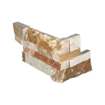 Golden White 6x18 Stacked Stone Ledger Corner - TILE AND MOSAIC DEPOT
