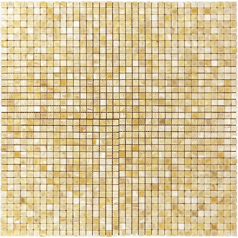 Honey Onyx 5/8x5/8 Polished Mosaic Tile - TILE AND MOSAIC DEPOT