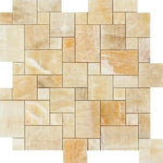 Honey Onyx Micro Mini Pattern Polished Mosaic Tile - TILE AND MOSAIC DEPOT