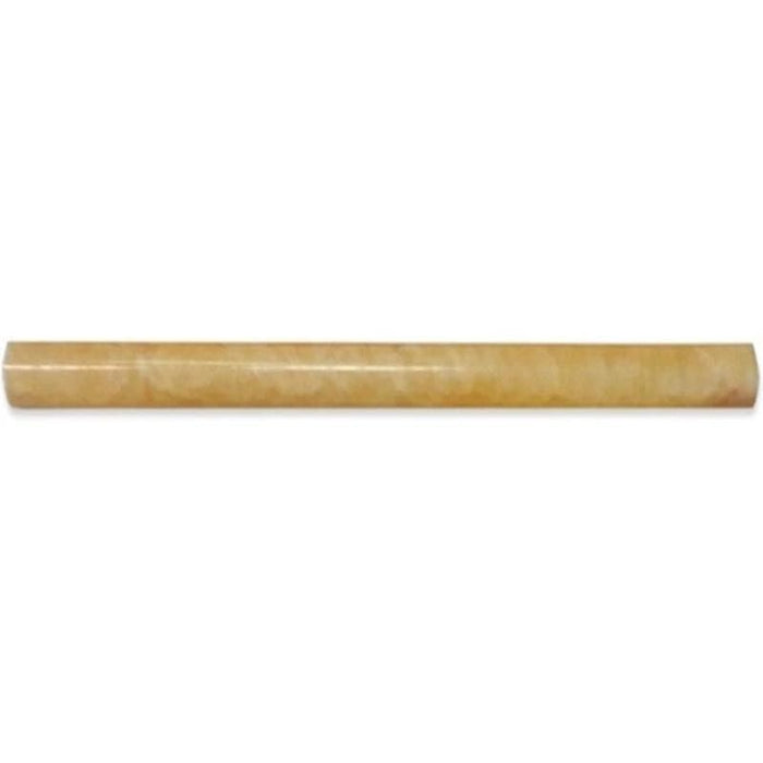 Honey Onyx 1/2x12 Polished Pencil Liner - TILE & MOSAIC DEPOT