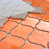 Orange Lantern (Arabesque) 10.51x11.61 3" Porcelain Mosaic Tile - TILE & MOSAIC DEPOT