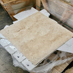 Ivory Travertine 24x24 Tumbled Tile - TILE & MOSAIC DEPOT