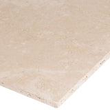 Ivory Travertine 12x12 Filled and Honed Tile - TILE & MOSAIC DEPOT