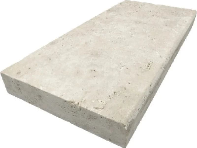 Ivory Travertine 12x24 5 cm Tumbled Eased Edge Pool Coping | TILE ...