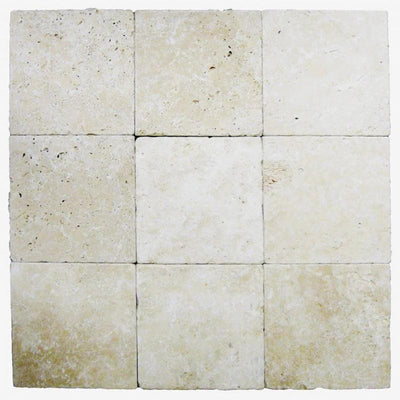 Ivory Travertine 6x6 Tumbled Tile - TILE & MOSAIC DEPOT