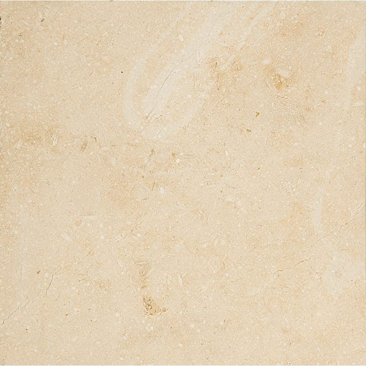 Jerusalem Gold Limestone 12x12 honed natural stone tile showing warm, golden tones and smooth surface with subtle texture.
