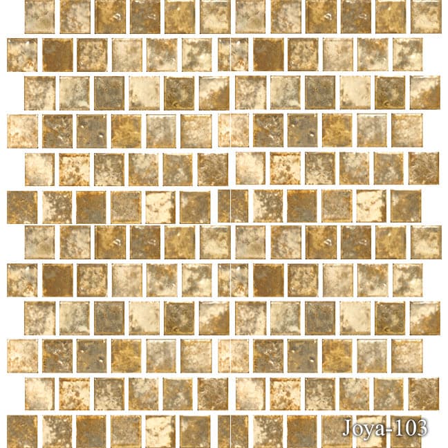 Joya Gold 1 x 1 Pool Tile Series - TILE & MOSAIC DEPOT