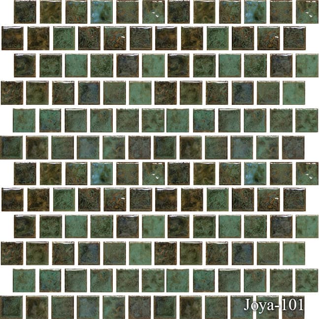 Joya Verde 1 x 1  Pool Tile Series - TILE & MOSAIC DEPOT