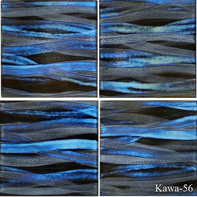 Kawa Smokey Blue  6 x 6 Pool Tile - TILE & MOSAIC DEPOT