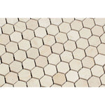 Crema Marfil Marble 1x1 Hexagon Honed Mosaic Tile - TILE AND MOSAIC DEPOT