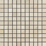 Crema Marfil Marble 1x1 Polished Mosaic Tile - TILE AND MOSAIC DEPOT