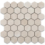 Crema Marfil Marble 2x2 Hexagon Polished Mosaic Mosaic Tile - TILE AND MOSAIC DEPOT